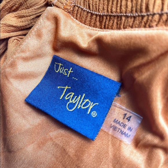 Just Taylor Size 14 Burnt Orange Dress - Picture 2 of 3